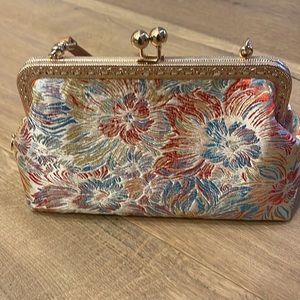 Silk clutch purse made by Singaporean designer